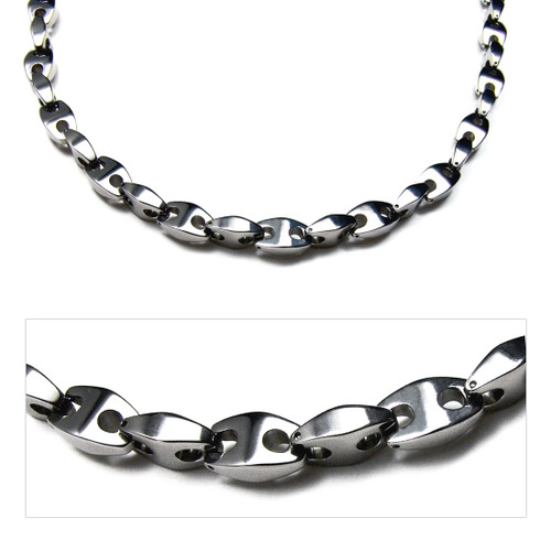 Titanium Mens Necklace Medium Curb | Nonita Jewelry