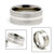 8mm Men's Titanium Wedding Ring Band With Sterling Silver Inlay