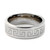 Men's Cobalt Chrome Ring Wedding Band 8MM, Laser Engraved Greek Key
