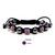 Women's Magnetic Hematite Shamballa Macrame Amethyst Bracelet