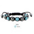 Women's Magnetic Hematite Shamballa Macrame Aquamarine Bracelet