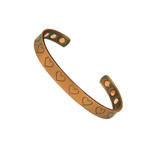 Lovely Magnetic Copper Golf Bangle Bracelet Hearts