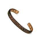 Men's Magnetic Copper Golf Bangle Bracelet Weave