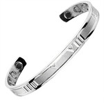 Men's Magnetic Copper Golf Bangle Bracelet Platinum Plated Romanza