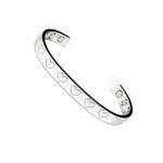 Platinum Plated Magnetic Copper Golf Bangle Bracelet Hearts