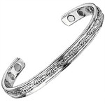 Men's Rope Silver Plated Copper Magnetic Therapy Bracelet