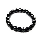 Men's Magnetic Hematite Round Bead Bracelet 8.5"