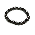 Women's Magnetic Hematite Round Beads Bracelet 7.5''