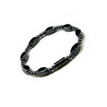 Men's Magnetic Hematite Bracelet With Twist Beads A 8.5"