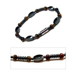 Accents Kingodm Men's Magnetic Hematite Tiger's Eye Bead Bracelet