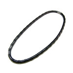 Men's Magnetic Hematite Cylindrical Bead Necklace