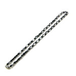 Unisex Magnetic Hematite Silver Tone Hexagon Bead Necklace 20"