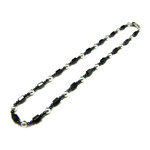 Women's Magnetic Hematite Box Pearl Necklace 18"