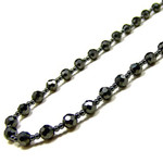 Magnetic Hematite Diamond Cut Fashion Necklace 18'