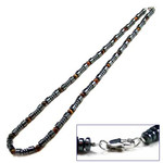 Men's Magnetic Hematite Tiger's Eye Sports Necklace