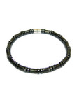 Magnetic Hematite Cylindrical Beads Anklet 10"