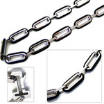 8mm Titanium Men's Box Chain Necklace 20"