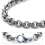 6mm Titanium Men's Rolo Chain Necklace