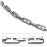 6mm Men's Titanium Box Chain Necklace 20"