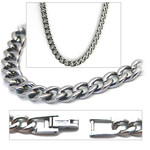 5.5mm Titanium Men's Curb Link Necklace Chain