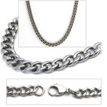 4.3mm Titanium Men's Curb Link Necklace Chain