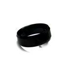 9mm Men's Jewelry Black Tungsten Carbide Beveled Ring