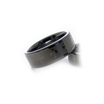 9mm Mens Tungsten Ring Cross Wedding Band Platinum Tone