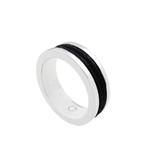 8mm Men's Titanium Magnetic Double Cable Ring Band