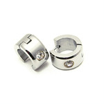 Titanium Cz Huggie Hoop Earrings