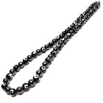 Mens Magnetic Hematite Necklace with Evil Eye Beads 20"