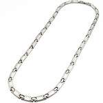 Men's Titanium Magnetic Power Flat Link Golf Necklace