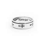 8MM Men's Titanium Celtic Cross Spinner Ring Band