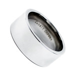 10mm Men's Cobalt Chrome Comfort Fit Polish Pipe Cut Wedding Ring