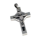 Sivertone St Benedict Crucifix Cross Pendant