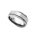 8mm Men's Titanium Magnetic Grooved Wedding Band Ring