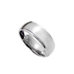 8mm Men's Titanium Magnetic Satin Dome Wedding Band Ring