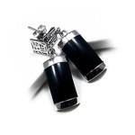 Sterling Silver Black Onyx Lucky Earrings