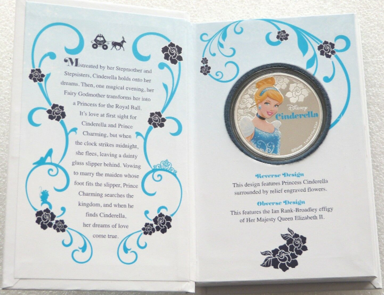 2015 NIUE $2 DISNEY PRINCESS CINDERELLA - 1 OZ SILVER PROOF COIN - MINT PACKAGING 2015 NIUE $2 DISNEY PRINCESS CINDERELLA - 1 OZ SILVER PROOF COIN - MINT PACKAGING