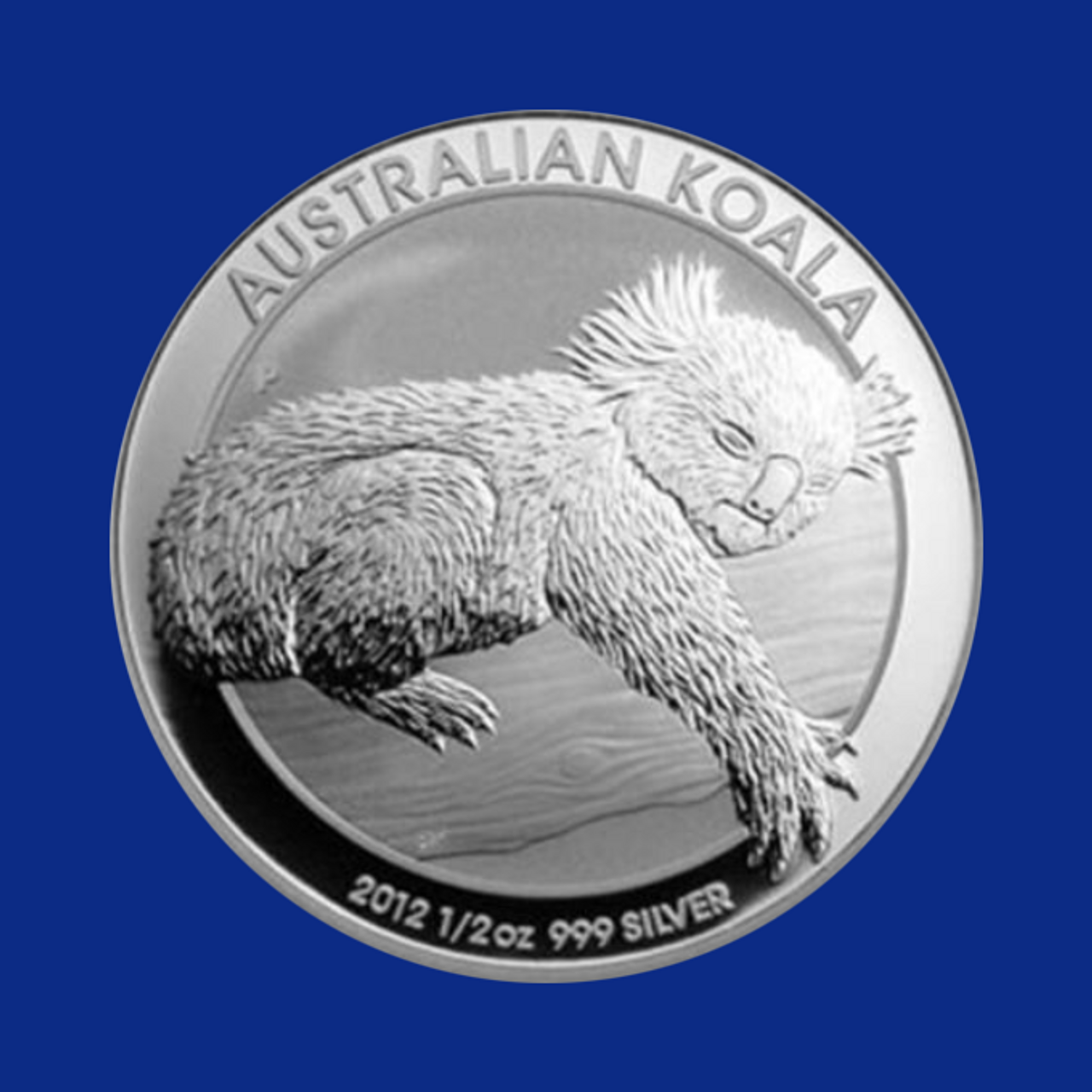 2012 AUSTRALIA 50 CENTS KOALA HALF OZ SILVER COIN - OBVERSE 2012 AUSTRALIA 50 CENTS KOALA HALF OZ SILVER COIN - OBVERSE
