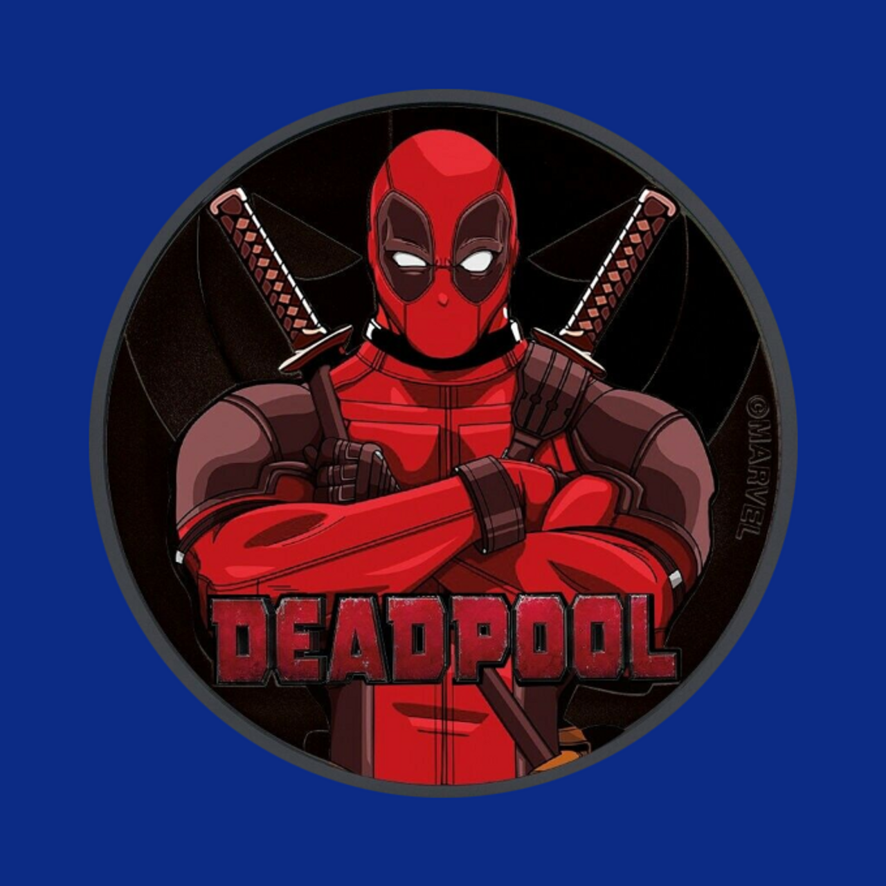 2018 TUVALU $1 MARVEL DEADPOOL - 1 OZ COLORIZED BLACK RUTHEIM SILVER COIN 2018 TUVALU $1 MARVEL DEADPOOL - 1 OZ COLORIZED BLACK RUTHEIM SILVER COIN