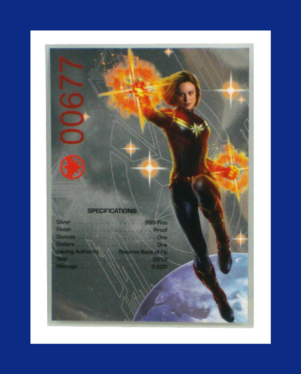 2019 FIJI $1 CAPTAIN MARVEL 1 OZ SILVER PROOF COIN 2019 FIJI $1 CAPTAIN MARVEL 1 OZ SILVER PROOF COIN