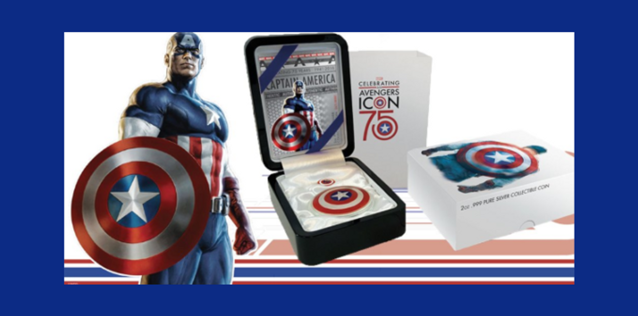 2016 FIJI $2 2 OZ CAPTAIN AMERICA DOMED SHIELD SILVER PROOF COIN 2016 FIJI $2 2 OZ CAPTAIN AMERICA DOMED SHIELD SILVER PROOF COIN
