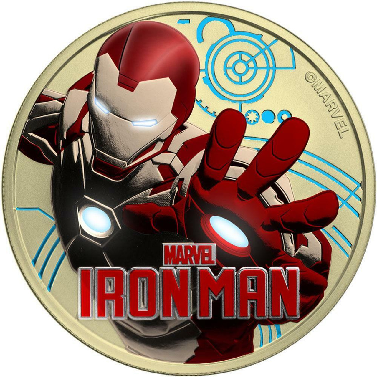 2018 TUVAL1 MARVEL IRON MAN - 1 OZ COLORIZED SILVER COIN - LARGE IMAGE 2018 TUVAL1 MARVEL IRON MAN - 1 OZ COLORIZED SILVER COIN - LARGE IMAGE