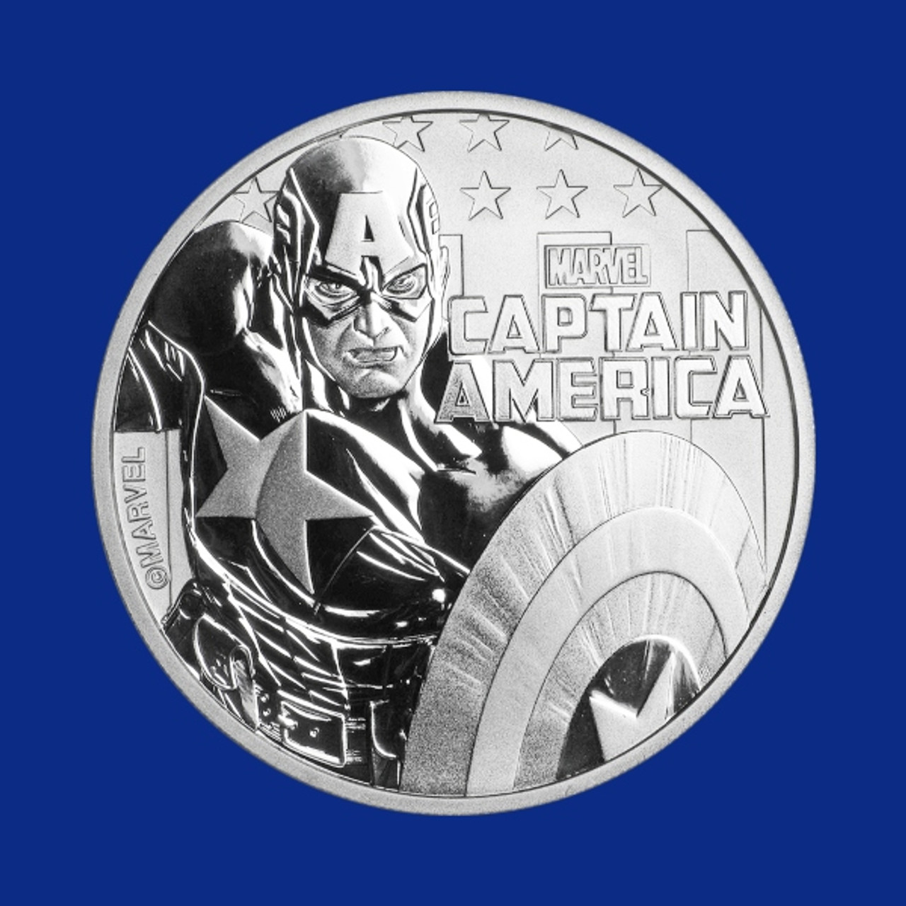 2019 TUVALU $1 MARVEL CAPTAIN AMERICA 1 OZ SILVER COIN 2019 TUVALU $1 MARVEL CAPTAIN AMERICA 1 OZ SILVER COIN