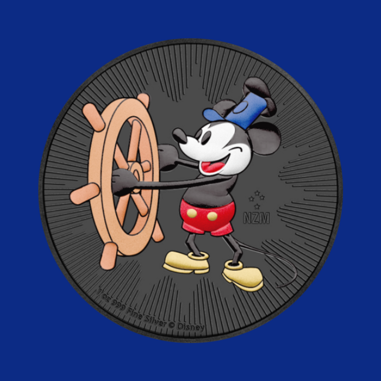 2017 NIUE $2 STEAMBOAT WILLIE  BLACK RUTHENIUM COLORED 1 OZ SILVER COIN 2017 NIUE $2 STEAMBOAT WILLIE  BLACK RUTHENIUM COLORED 1 OZ SILVER COIN
