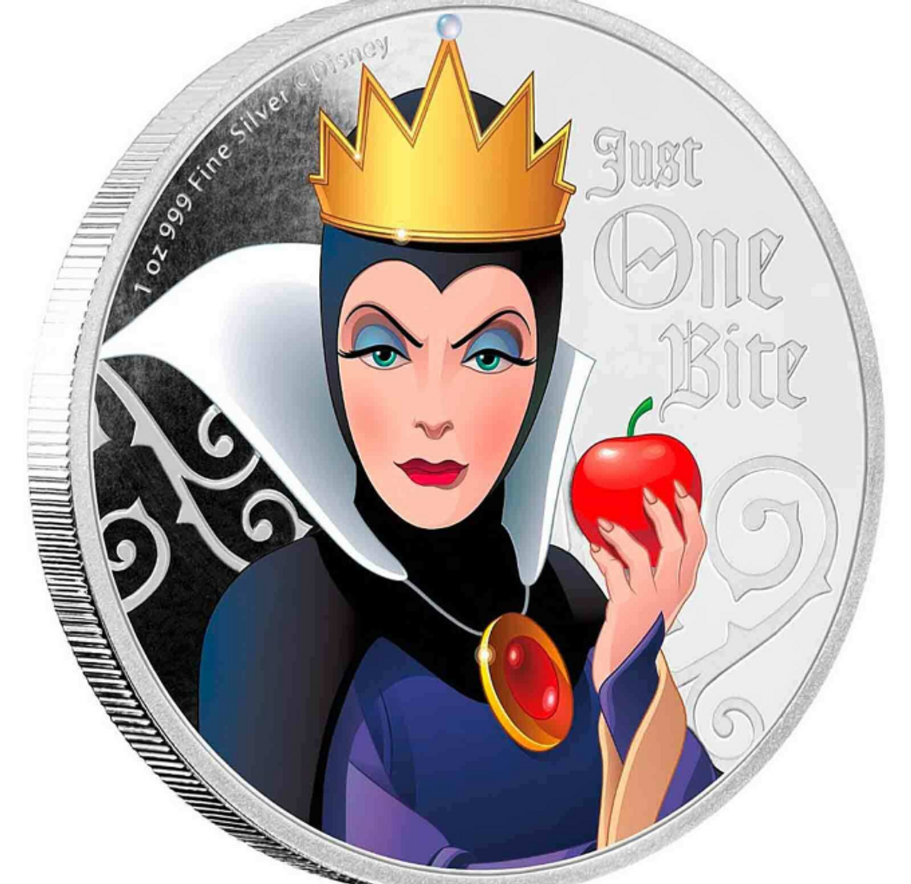 2018 NIUE $2 DISNEY VILLAINS - EVIL QUEEN 1 OZ SILVER PROOF COIN - LARGE IMAGE