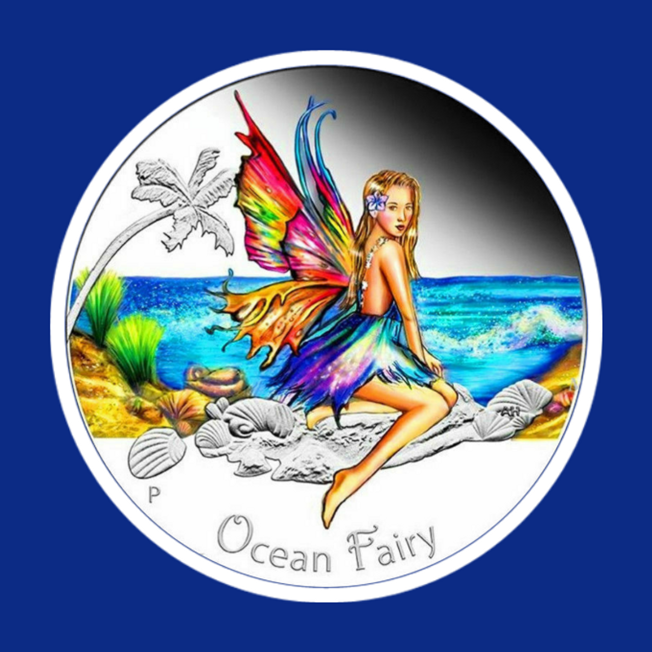 2016 TUVALU 50 CENTS OCEAN FAIRY SILVER PROOF COIN 2016 TUVALU 50 CENTS OCEAN FAIRY SILVER PROOF COIN