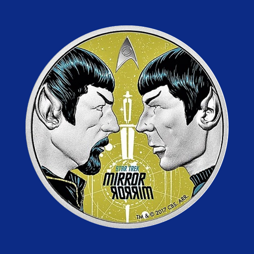 2017 TUVALU $1 STAR TREK THE ORIGINAL SERIES MIRROR, MIRROR 1 OZ SILVER PROOF COIN 2017 TUVALU $1 STAR TREK THE ORIGINAL SERIES MIRROR, MIRROR 1 OZ SILVER PROOF COIN