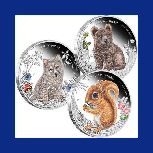 2013 TUVALU 50 CENTS FOREST BABIES HALF OZ SILVER PROOF 3 COIN SET 2013 TUVALU 50 CENTS FOREST BABIES HALF OZ SILVER PROOF 3 COIN SET