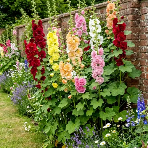Hollyhock Chater’s Double Mix Alcea Rosea Seeds